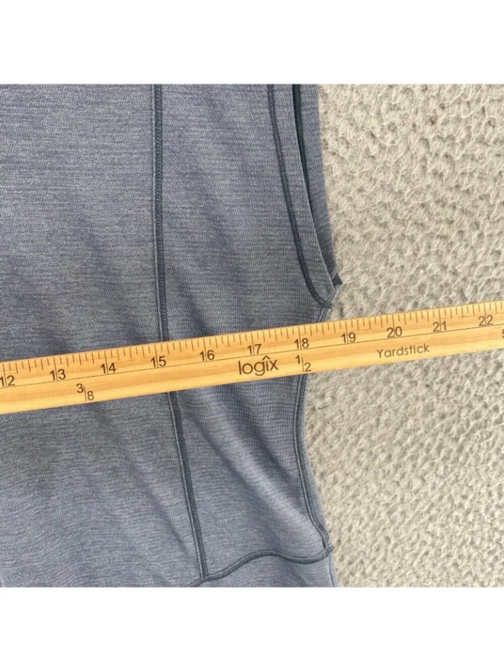 Lululemon Pace Perfect Short Sleeve Heathered Sterling Top Womens 10 Gray Tank